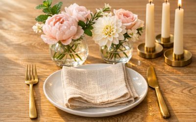 How to Set a Beautiful Dinner Table with Garden Flowers